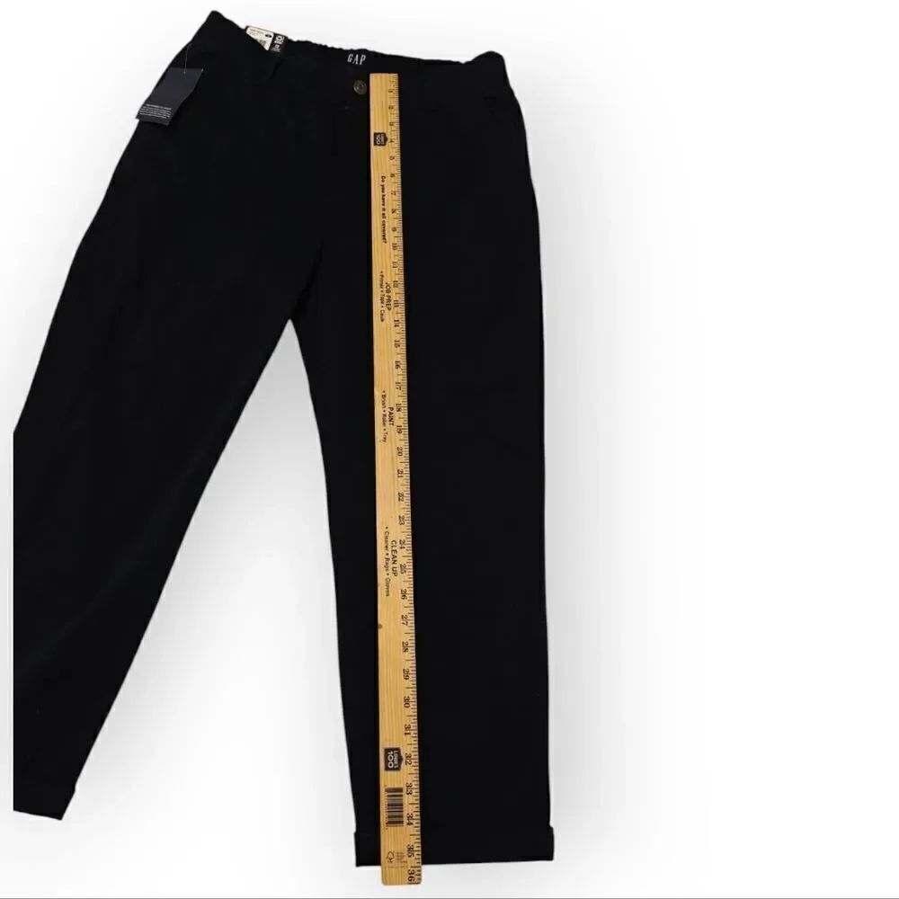 NWT GAP Classic Twill Black Ankle Cropped Pants Size 12 - Picture 4 of 11